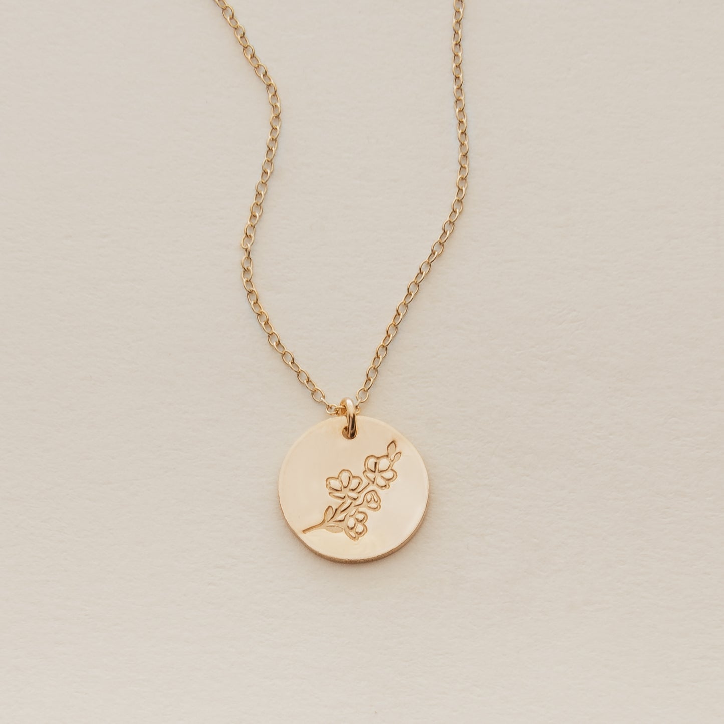 March Birth Flower Necklace - Cherry Blossom