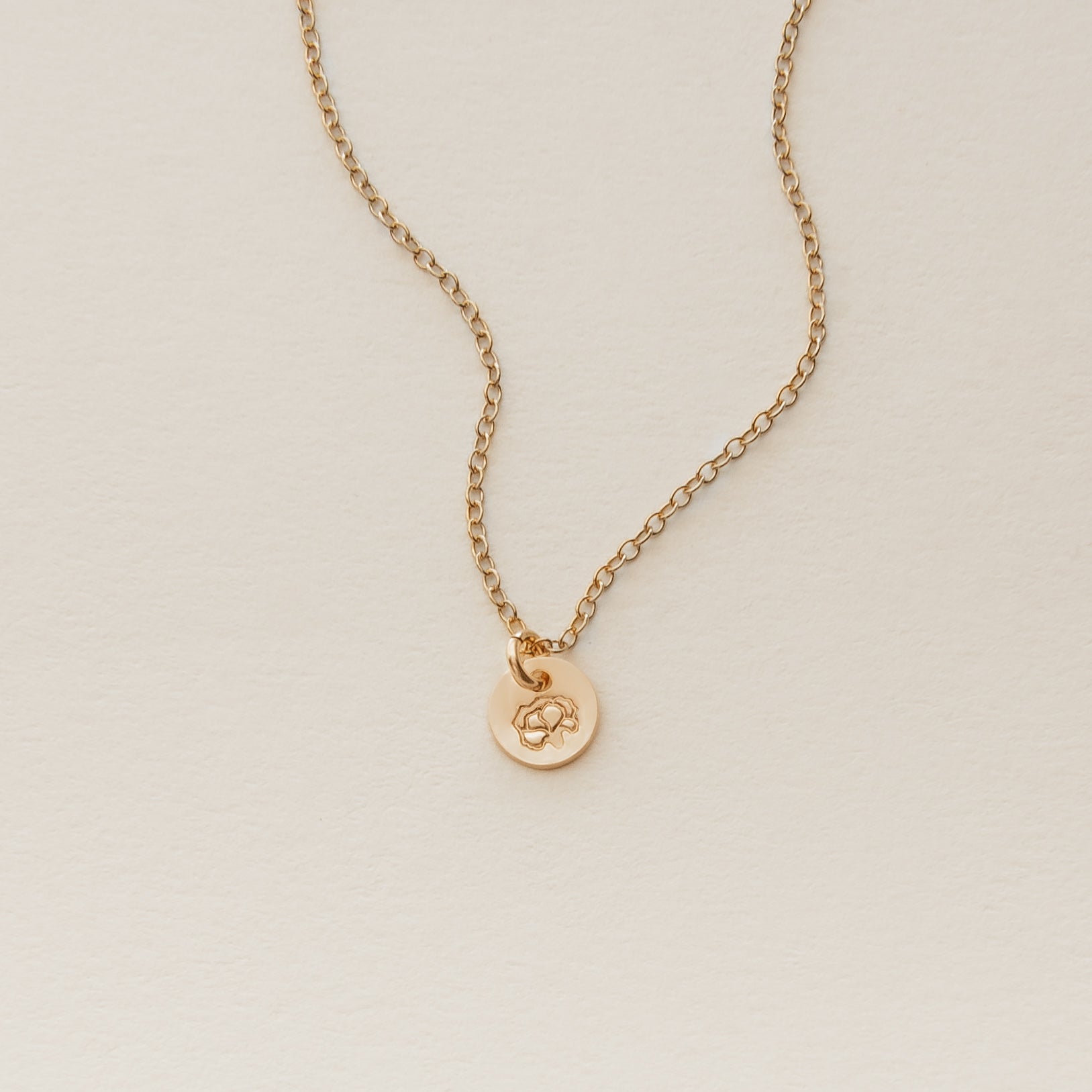 Mini January Birth Flower Necklace - Carnation – Honey Gold